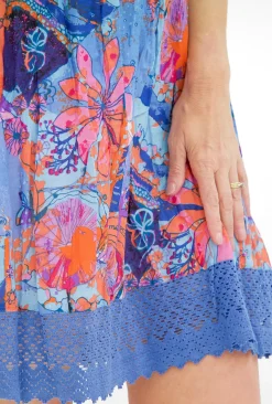 One Summer Julia Cotton Boho Tunic Dress in- Short Sleeved Dresses | Cotton Dresses