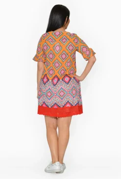 One Summer Julia Cotton Boho Tunic Dress in- Knee Length Dresses | Above Knee Dresses