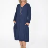 Orientique Kelsey Midi Peak Dress in- Long Sleeved Dresses | Organic Cotton Clothing