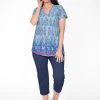 One Summer Maggie Crinkle Cotton T-Shirt in- Cotton Tops | Short Sleeve Tops