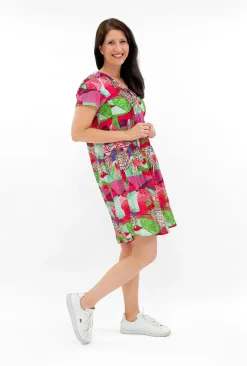 One Summer Marla Cotton Short Sleeve Cap Dress in- Short Sleeved Dresses | Cotton Dresses