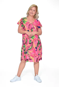 One Summer Marla Cotton Short Sleeve Cap Dress in- Short Sleeved Dresses | Cotton Dresses