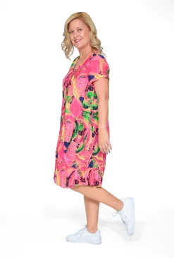 One Summer Marla Cotton Short Sleeve Cap Dress in- Short Sleeved Dresses | Cotton Dresses