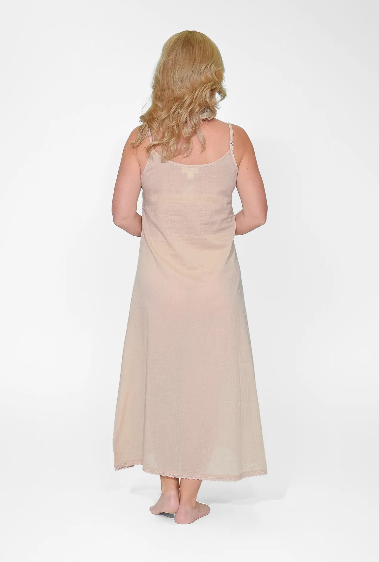 Orientique Maxi Cotton Dress Slip in- Slip Dresses