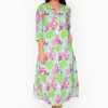 One Summer Maxine Cotton 3/4 Sleeve Maxi Dress in- Long Sleeved Dresses | Cotton Dresses