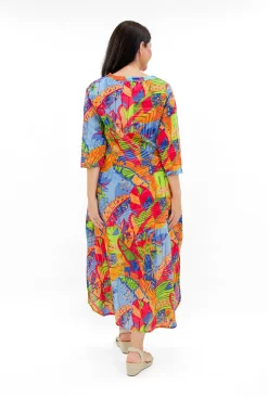 One Summer Maxine Cotton 3/4 Sleeve Maxi Dress in- Cotton Dresses | Long Dresses