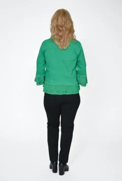 Jolie Saule Mila 3/4 Frill Sleeve Jacket in- Cotton Tops | Jackets