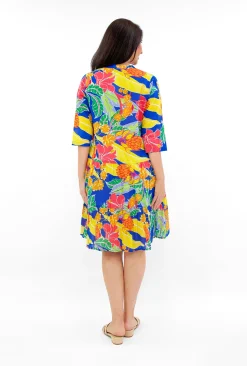 One Summer Molly Cotton V-Neck Dress in- Cotton Dresses | Knee Length Dresses