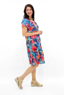 One Summer Nora Cotton Short Sleeve Tassel Dress in- Short Sleeved Dresses | Cotton Dresses