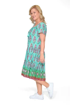 One Summer Nora Cotton Short Sleeve Tassel Dress in- Short Sleeved Dresses | Cotton Dresses