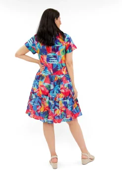 One Summer Nora Cotton Short Sleeve Tassel Dress in- Short Sleeved Dresses | Cotton Dresses