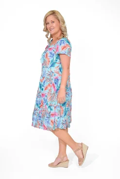 One Summer Nora Cotton Short Sleeve Tassel Dress in- Short Sleeved Dresses | Cotton Dresses