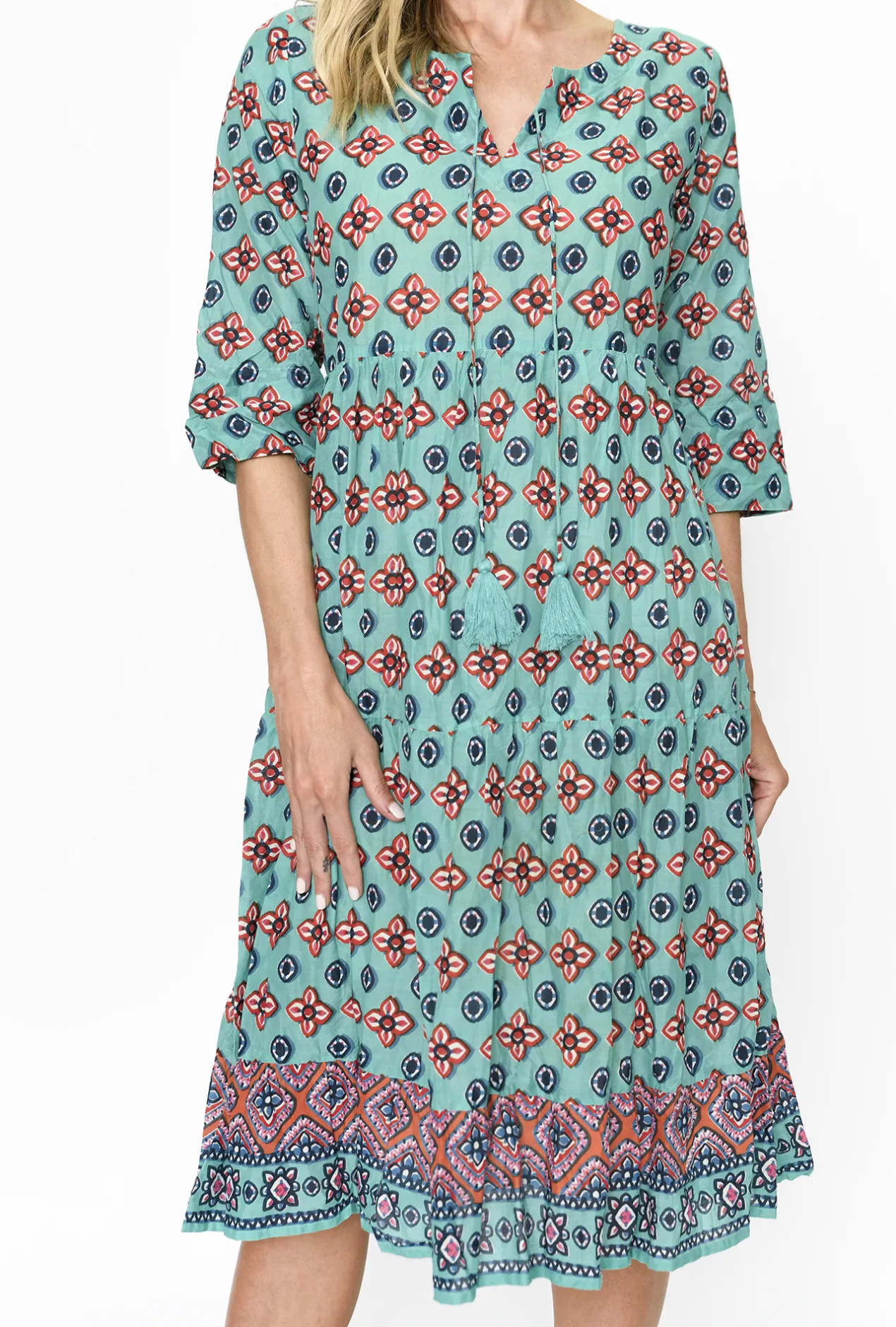 One Summer Poppy Crinkle Cotton Dress in- Cotton Dresses