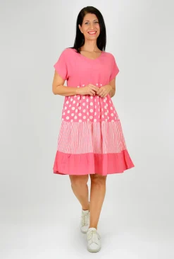 One Summer Rachel Short Sleeve Smock Dress in- Above Knee Dresses | Knee Length Dresses