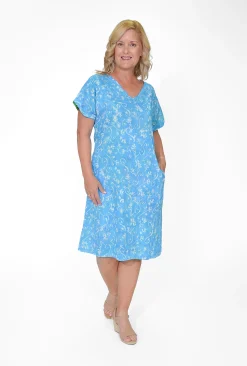 Orientique Rebecca Reversible Organic Cotton Shift Dress in- Short Sleeved Dresses | Cotton Dresses