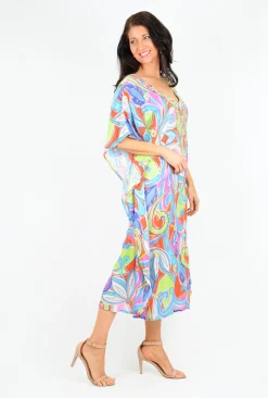 Escape Rihanna Kaftan in Multicolour- Midi Dresses | Long Dresses