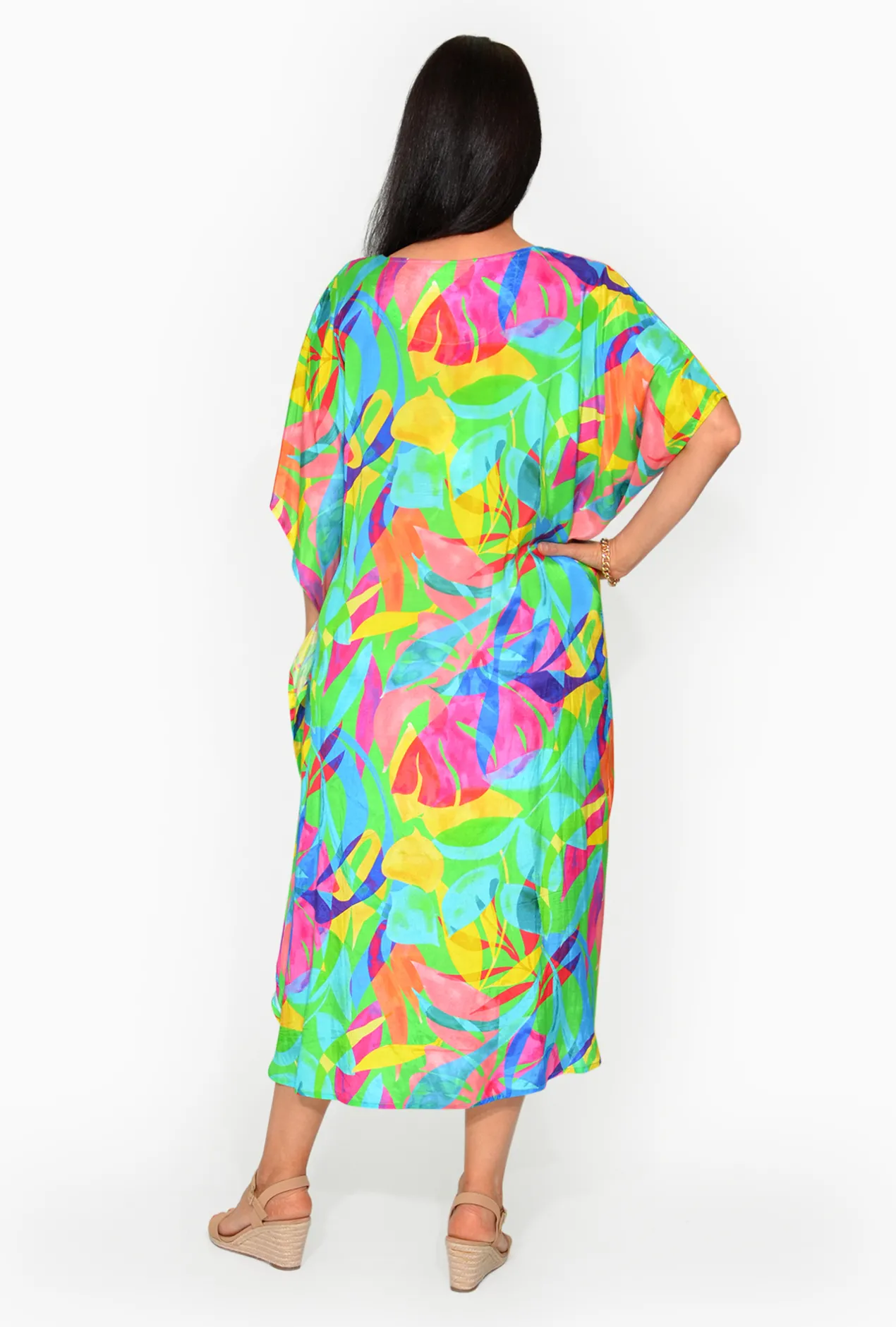 Escape Rihanna Rayon Kaftan in- Long Dresses | Sleeved Dress