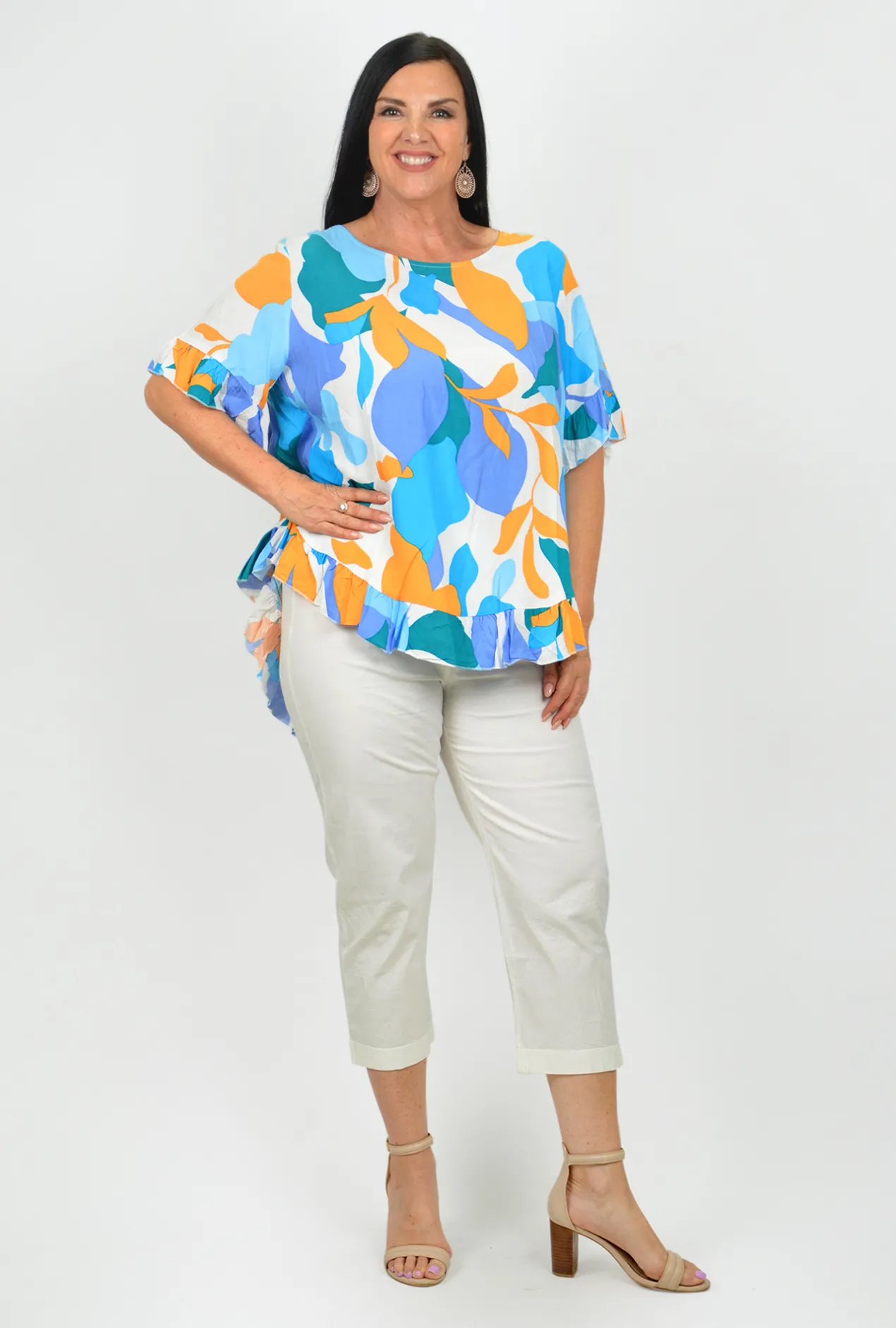 New U Collection Rosie Ruffle Sleeve Top- Short Sleeve Tops | Sleeved Dress