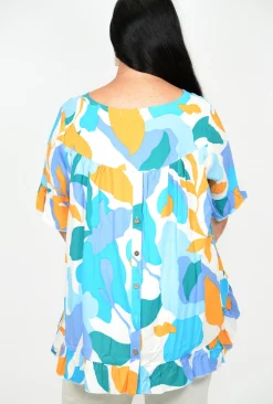 New U Collection Rosie Ruffle Sleeve Top- Short Sleeve Tops | Sleeved Dress