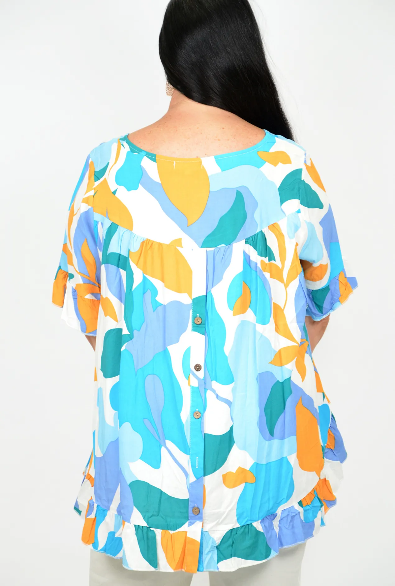 New U Collection Rosie Ruffle Sleeve Top- Short Sleeve Tops | Sleeved Dress