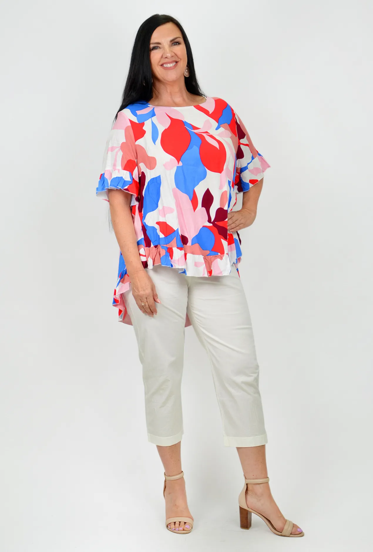 New U Collection Rosie Ruffle Sleeve Top- Short Sleeve Tops | Sleeved Dress