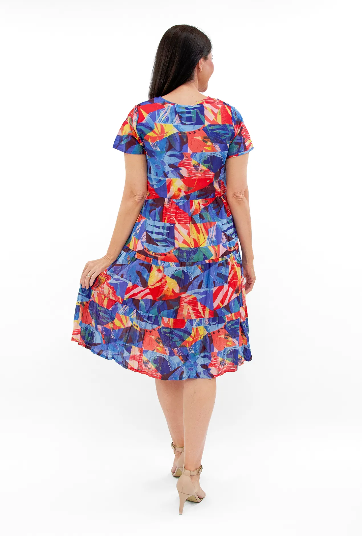 One Summer Sylvia Cotton Short Sleeve Dress in- Short Sleeved Dresses | Cotton Dresses