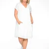 One Summer Tessa Cotton Short Sleeve Dress in- Short Sleeved Dresses | Cotton Dresses