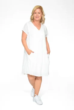 One Summer Tessa Cotton Short Sleeve Dress in- Short Sleeved Dresses | Cotton Dresses