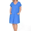 One Summer Tessa Cotton Short Sleeve Dress in- Short Sleeved Dresses | Cotton Dresses