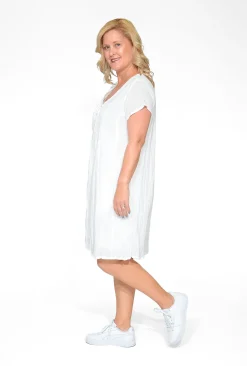 One Summer Tessa Cotton Short Sleeve Dress in- Short Sleeved Dresses | Cotton Dresses