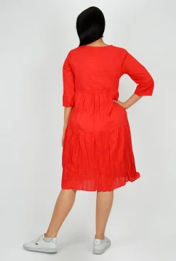 One Summer Wendy 3/4 Sleeve Dress in- Long Sleeved Dresses | Knee Length Dresses